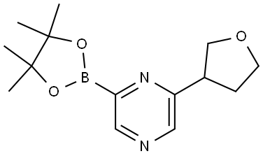 2-(tetrahydrofuran-3-yl)-6-(4,4,5,5-tetramethyl-1,3,2-dioxaborolan-2-yl)pyrazine Structure