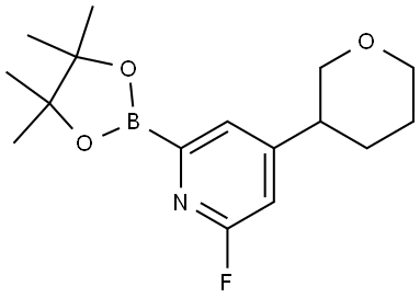 2-Fluoro-4-(tetrahydro-2H-pyran-3-yl)-6-(4,4,5,5-tetramethyl-1,3,2-dioxaborolan-2-yl)pyridine|