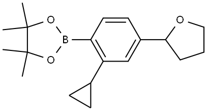2-(2-cyclopropyl-4-(tetrahydrofuran-2-yl)phenyl)-4,4,5,5-tetramethyl-1,3,2-dioxaborolane|