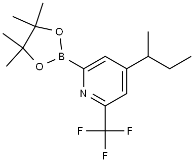 4-(sec-Butyl)-2-(4,4,5,5-tetramethyl-1,3,2-dioxaborolan-2-yl)-6-(trifluoromethyl)pyridine Structure