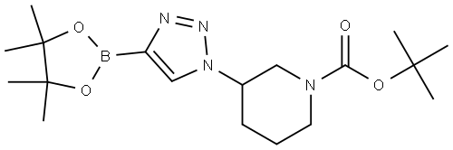 1-(N-BOC-PIPERIDIN-3-YL)-4-(TETRAMETHYL-1,3,2-DIOXABOROLAN-2-YL)-1H-1,2,3-TRIAZOLE,2223008-94-2,结构式