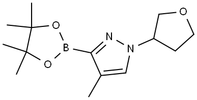 4-Methyl-1-(oxolan-3-yl)-1H-pyrazole-3-boronic acid pinacol ester Structure