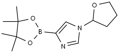 1-(tetrahydrofuran-2-yl)-4-(4,4,5,5-tetramethyl-1,3,2-dioxaborolan-2-yl)-1H-imidazole Struktur