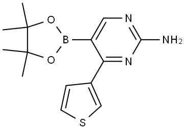 2-Amino-4-(3-thienyl)pyrimidine-5-boronic acid pinacol ester,2223011-97-8,结构式