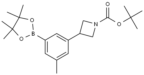 tert-butyl 3-(3-methyl-5-(4,4,5,5-tetramethyl-1,3,2-dioxaborolan-2-yl)phenyl)azetidine-1-carboxylate,2223012-28-8,结构式