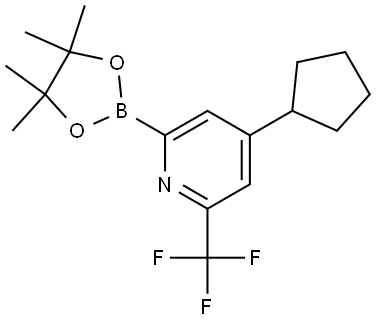 4-Cyclopentyl-2-(4,4,5,5-tetramethyl-1,3,2-dioxaborolan-2-yl)-6-(trifluoromethyl)pyridine Struktur