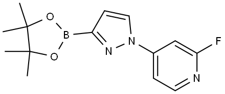 1-(2-Fluoro-4-pyridyl)-1H-pyrazole-3-boronic acid pinacol ester Structure