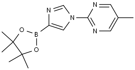 1-(5-Methylpyrimidin-2-yl)-1H-imidazole-4-boronic acid pinacol ester 化学構造式