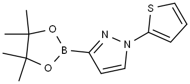 1-(2-Thienyl)-1H-pyrazole-3-boronic acid pinacol ester 化学構造式