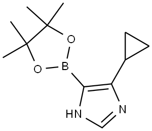 4-Cyclopropylimidazole-5-boronic acid pinacol ester 结构式