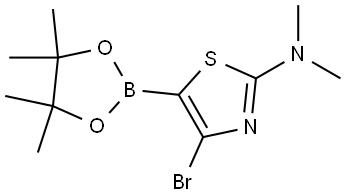 4-Bromo-2-(dimethylamino)thiazole-5-boronic acid pinacol ester Struktur