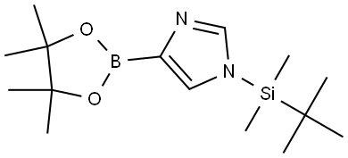 1-(tert-Butyldimethylsilyl)imidazole-4-boronic acid pinacol ester Structure
