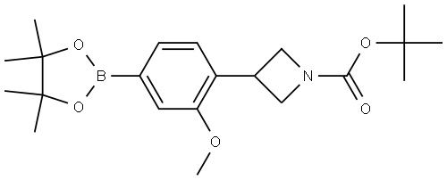 tert-butyl 3-(2-methoxy-4-(4,4,5,5-tetramethyl-1,3,2-dioxaborolan-2-yl)phenyl)azetidine-1-carboxylate|