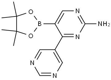 2-Amino-4-(pyrimidin-5-yl)pyrimidine-5-boronic acid pinacol ester Structure