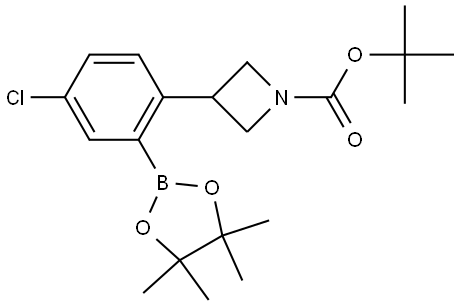 tert-butyl 3-(4-chloro-2-(4,4,5,5-tetramethyl-1,3,2-dioxaborolan-2-yl)phenyl)azetidine-1-carboxylate Structure