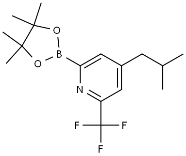 4-Isobutyl-2-(4,4,5,5-tetramethyl-1,3,2-dioxaborolan-2-yl)-6-(trifluoromethyl)pyridine|