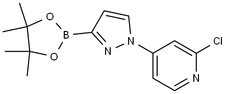 1-(2-氯-4-吡啶基)-1H-吡唑-3-硼酸频哪醇酯 结构式