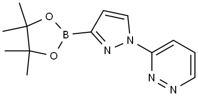 1-(Pyridazin-3-yl)-1H-pyrazole-3-boronic acid pinacol ester 结构式