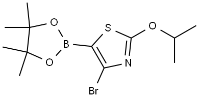 4-Bromo-2-(iso-propoxy)thiazole-5-boronic acid pinacol ester Structure