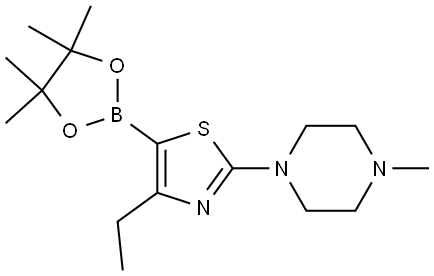 4-Ethyl-2-(N-methylpiperazin-1-yl)thiazole-5-boronic acid pinacol ester Structure