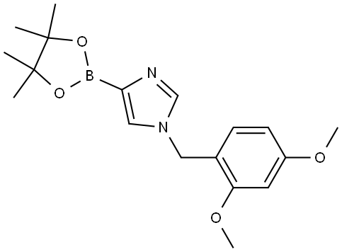 1-(2,4-Dimethoxybenzyl)imidazole-4-boronic acid pinacol ester Struktur