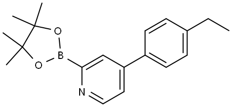 4-(4-Ethylphenyl)pyridine-2-boronic acid pinacol ester Structure