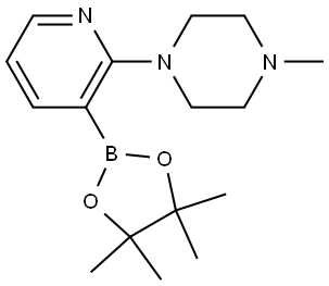 2-(N-METHYLPIPERAZIN-1-YL)PYRIDINE-3-BORONIC ACID, PINACOL ESTER Structure