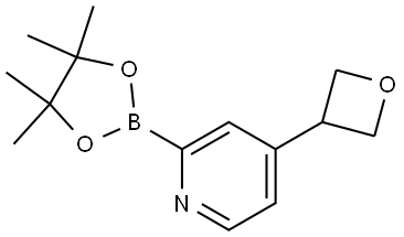 4-(oxetan-3-yl)-2-(4,4,5,5-tetramethyl-1,3,2-dioxaborolan-2-yl)pyridine Structure