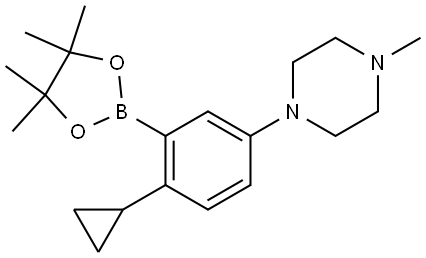 1-(4-cyclopropyl-3-(4,4,5,5-tetramethyl-1,3,2-dioxaborolan-2-yl)phenyl)-4-methylpiperazine Structure