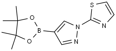 1-(Thiazol-2-yl)pyrazole-4-boronic acid pinacol ester,2223047-14-9,结构式
