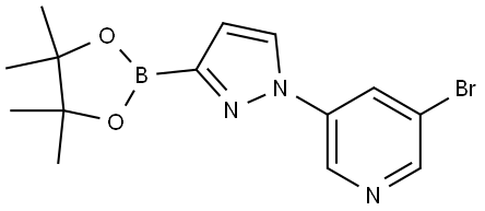 1-(5-Bromo-3-pyridyl)-1H-pyrazole-3-boronic acid pinacol ester Structure