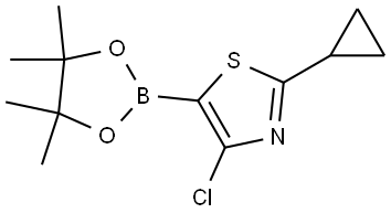 4-Chloro-2-(cyclopropyl)thiazole-5-boronic acid pinacol ester Struktur