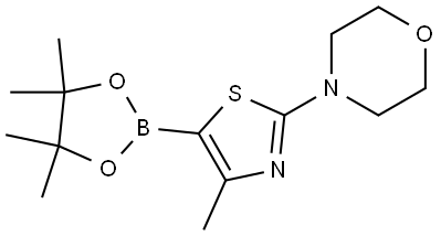 4-Methyl-2-(morpholino)thiazole-5-boronic acid pinacol ester,2223048-28-8,结构式