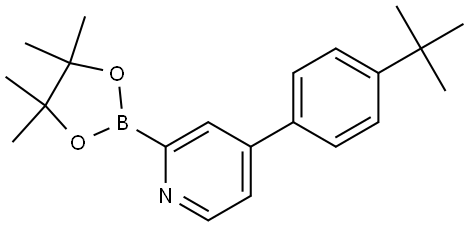 4-(4-tert-Butylphenyl)pyridine-2-boronic acid pinacol ester 结构式