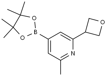 2-methyl-6-(oxetan-3-yl)-4-(4,4,5,5-tetramethyl-1,3,2-dioxaborolan-2-yl)pyridine|