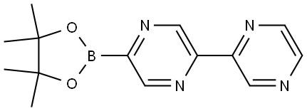 5-(4,4,5,5-tetramethyl-1,3,2-dioxaborolan-2-yl)-2,2'-bipyrazine Structure