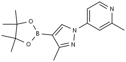 3-甲基-1-(2-甲基-4-吡啶基)-1H-吡唑-4-硼酸频哪醇酯 结构式