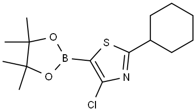 4-Chloro-2-(cyclohexyl)thiazole-5-boronic acid pinacol ester Structure