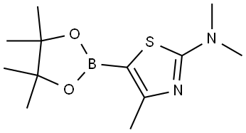 4-Methyl-2-(dimethylamino)thiazole-5-boronic acid pinacol ester Struktur