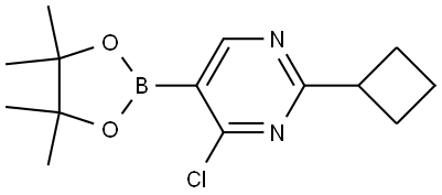 4-Chloro-2-(cyclobutyl)pyrimidine-5-boronic acid pinacol ester 结构式