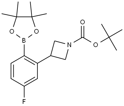 tert-butyl 3-(5-fluoro-2-(4,4,5,5-tetramethyl-1,3,2-dioxaborolan-2-yl)phenyl)azetidine-1-carboxylate|
