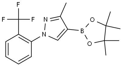 3-Methyl-1-(2-trifluoromethylphenyl)-1H-pyrazole-4-boronic acid pinacol ester 结构式