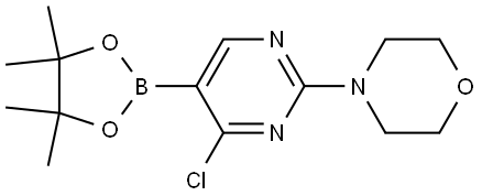 4-Chloro-2-(morpholino)pyrimidine-5-boronic acid pinacol ester 结构式