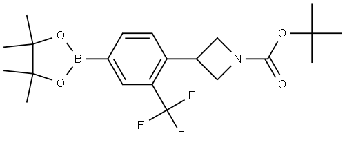 tert-butyl 3-(4-(4,4,5,5-tetramethyl-1,3,2-dioxaborolan-2-yl)-2-(trifluoromethyl)phenyl)azetidine-1-carboxylate|