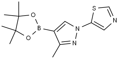 5-(3-methyl-4-(4,4,5,5-tetramethyl-1,3,2-dioxaborolan-2-yl)-1H-pyrazol-1-yl)thiazole Struktur