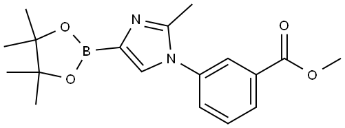 methyl 3-(2-methyl-4-(4,4,5,5-tetramethyl-1,3,2-dioxaborolan-2-yl)-1H-imidazol-1-yl)benzoate 结构式