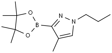 4-Methyl-1-(n-propyl)-1H-pyrazole-3-boronic acid pinacol ester 结构式