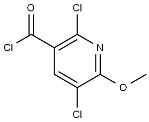 2,5-Dichloro-6-methoxy-3-pyridinecarbonyl chloride Structure