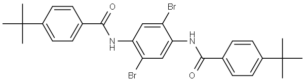 N,N'-(2,5-dibromo-1,4-phenylene)bis(4-(tertbutyl)benzamide) Structure