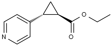 (1R, 2R)-2-Pyridin-4-yl-cyclopropanecarboxylic acid ehtyl ester Structure